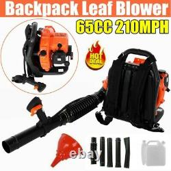 65CC 3.2HP 2-Stroke Gas Powered Backpack Leaf Blower Debris Padded-Harness 2.3KW