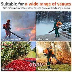 665CFM Gas Leaf Blower Backpack Gas Powered Snow Blower Cordless 2-Stroke 43CC