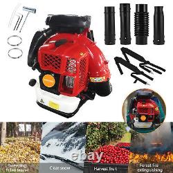 80CC 2 Stroke Commercial Backpack Leaf Blower Gas Powered Lawn Blower 7500RPM US