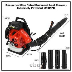 80CC 3.5KW 2-Stroke High Performance Gas Powered Back Pack Leaf Blower US Stock