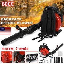 80CC Backpack Leaf Blower 2-stroke Gas Powered High Performance 900 CFM 3.5KW US