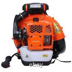 900CFM 80CC Backpack Gas Leaf Blower for Lawn Care Yard Dust Debris (Orange) MY