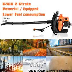 Back Pack Leaf Blower, EPA Approved, Easy Starting, 63cc 2 Stroke 3HP Gas Powered