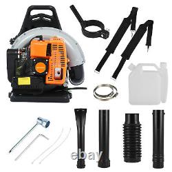 Backpack Gas Powered Leaf Blower-Powerful 63cc 2-Cycle Engine, 665CFM Air Volume