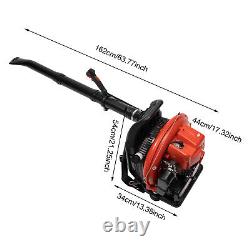 Backpack Leaf Blower 2-Stroke Gas Powered Snow Blower 63.3CC 2700W Air cooling