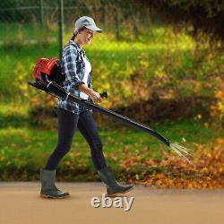 Backpack Leaf Blower 2-Stroke Gas Powered Snow Blower 63.3CC 2700W Air cooling