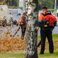 Backpack Leaf Blower 63CC 2-Stroke Gas Powered Backpack Leaf Blower (Red)