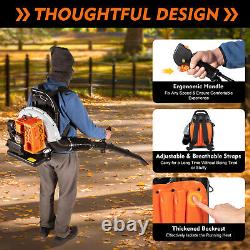 Backpack Leaf Blower 63CC 2-Stroke Gas Powered Lawn Grass Leaf Blower Garden