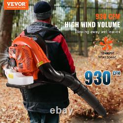 Backpack Leaf Blower 79CC 2-Cycle Gas Leaf Blower 930CFM Air Volume 184MPH