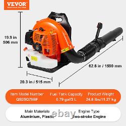 Backpack Leaf Blower 79CC 2-Cycle Gas Leaf Blower 930CFM Air Volume 184MPH