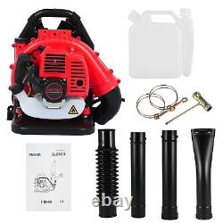 Backpack Leaf Blower G as Powered Snow Blower 650CFM 63CC 2-Stroke 2.3H P Set