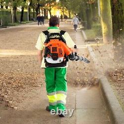 Backpack Leaf Blower Gas Powered Air Blower 2.3Hp 63CC 2-Stroke Orange