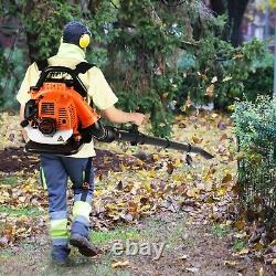 Backpack Leaf Blower Gas Powered Air Blower 2.3Hp 63CC 2-Stroke Orange