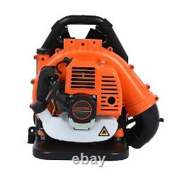 Backpack Leaf Blower Gas Powered Air Blower 2.3Hp 63CC 2-Stroke Orange