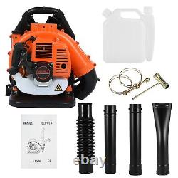 Backpack Leaf Blower Gas Powered Air Blower 2.3Hp 63CC 2-Stroke Orange