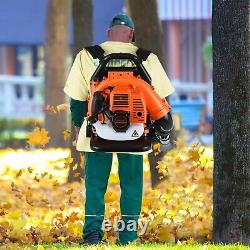 Backpack Leaf Blower Gas Powered Air Blower 2.3Hp 63CC 2-Stroke Orange