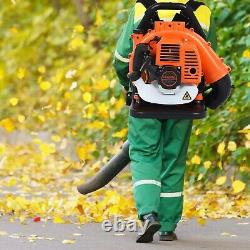 Backpack Leaf Blower Gas Powered Air Blower 2.3Hp 63CC 2-Stroke Orange