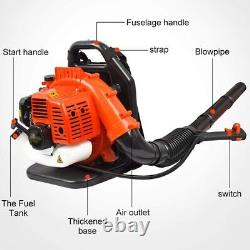 Backpack Leaf Blower Gas Powered Snow Blower 156MPH 52CC 2-Stroke 3.2HP Engine