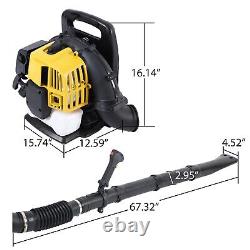 Backpack Leaf Blower Gas Powered Snow Blower 530CFM 52CC 2-Stroke