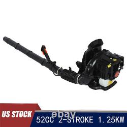 Backpack Leaf Blower Gas Powered Snow Blower 550 CFM 52CC 2-Stroke Engine 1.7HP