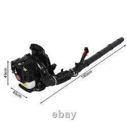 Backpack Leaf Blower Gas Powered Snow Blower 550 CFM 52CC 2-Stroke Engine 1.7HP