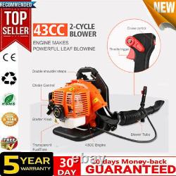 Backpack Leaf Blower Gas Powered Snow Blower 665CFM 270MPH 43CC 2-Stroke 1.7HP