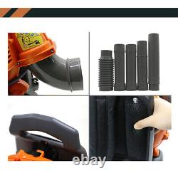Backpack Leaf Blower Gas Powered Snow Blower 665CFM 43CC 2-Stroke 280MPH 2HP