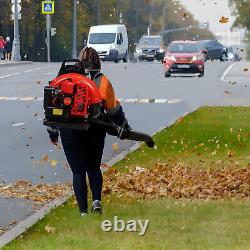 Backpack Leaf Blower Gas Powered Snow Blower 665CFM 63CC 2-Stroke 3HP Red