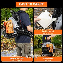 Backpack Leaf Blower Gas Powered Snow Blower 850CFM 65CC 2-Stroke Engine 3.7HP