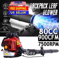 Backpack Leaf Blowers Gas Snow Blower 80CC 900CFM 2-Stroke Engine Set Gasoline