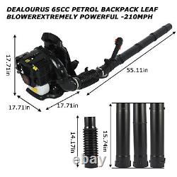 Backpack Powerful Blower 63CC 2-stroke Motor Gas Powered 650 CFM Leaf Blower