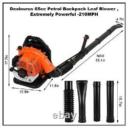 Commercial 63CC 2-Stroke G as Powered Leaf Blower Grass Blower-Gasoline Backpack