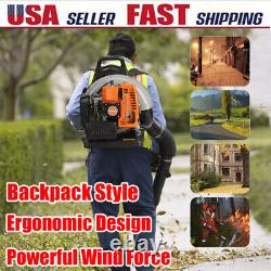 Commercial 63CC 2-Stroke Gas Powered Leaf Blower Grass Blower-Gasoline Backpack