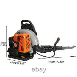 Commercial 63CC 2-Stroke Gas Powered Leaf Blower Grass Blower-Gasoline Backpack