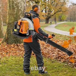 Commercial Backpack Leaf Blower 63cc 2 Stroke Gas Powered Grass Lawn Blower