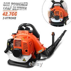Commercial Backpack Leaf Blower Gas Powered Snow Blower 175MPH 42.7CC 2-Stroke