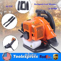 Commercial Gas Leaf Blower Backpack 2 Strokes 42.7CC Grass Lawn Blower 6800r/min