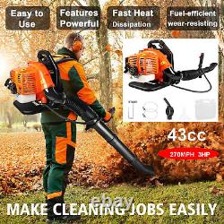 Commercial Gas Leaf Blower Backpack Gas-powered Backpack Blower 2 Stroke 43CC