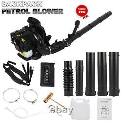 Commercial Gas Powered Backpack Leaf Blower 2 Stroke 65CC Lawn Blower 650CFM
