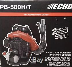 ECHO PB-580H/T 215 MPH 510 CFM 58.2cc Gas 2-Cycle Backpack Leaf Blower NEW