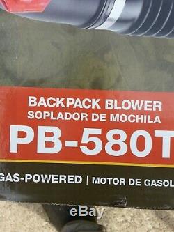 ECHO PB-580T 215 MPH 510 CFM 58.2cc Gas 2-Stroke Cycle Backpack Leaf Blower. NEW