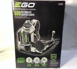 EGO LB6002 145Mph 600Cfm 56V Cordless Backpack Leaf Blower with 5.0Ah & Charger