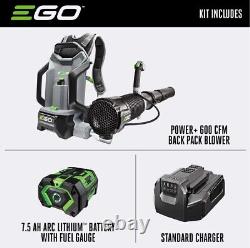 EGO LB6002 180 MPH, 600 CFM Backpack Leaf Blower with 5Ah Battery and Charger NEW