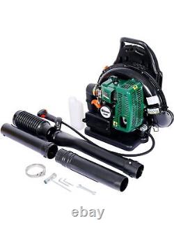 GAS 63.3cc, 2-STROKE BACKPACK LEAF BLOWER, 3.6HP 750CFM