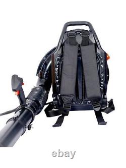 GAS 63.3cc, 2-STROKE BACKPACK LEAF BLOWER, 3.6HP 750CFM