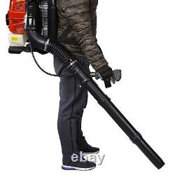 Gasoline Leaf Blower Backpack 76CC 4 Stroke Red Gas Blower For Yard Garden Lawn