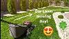 Grass Trimming Lawn Mowing And Blowing Leaves With Backpack Blower Grass Care