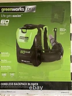 Greenworks Pro 60-Volt Cordless Backpack Electric Leaf Blower BPB60L00