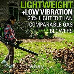 Greenworks Pro 80V 180 MPH / 610 CFM Brushless Cordless Backpack Leaf Blower