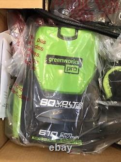 Greenworks Pro BPB80L2510 80V 610CFM Backpack Blower